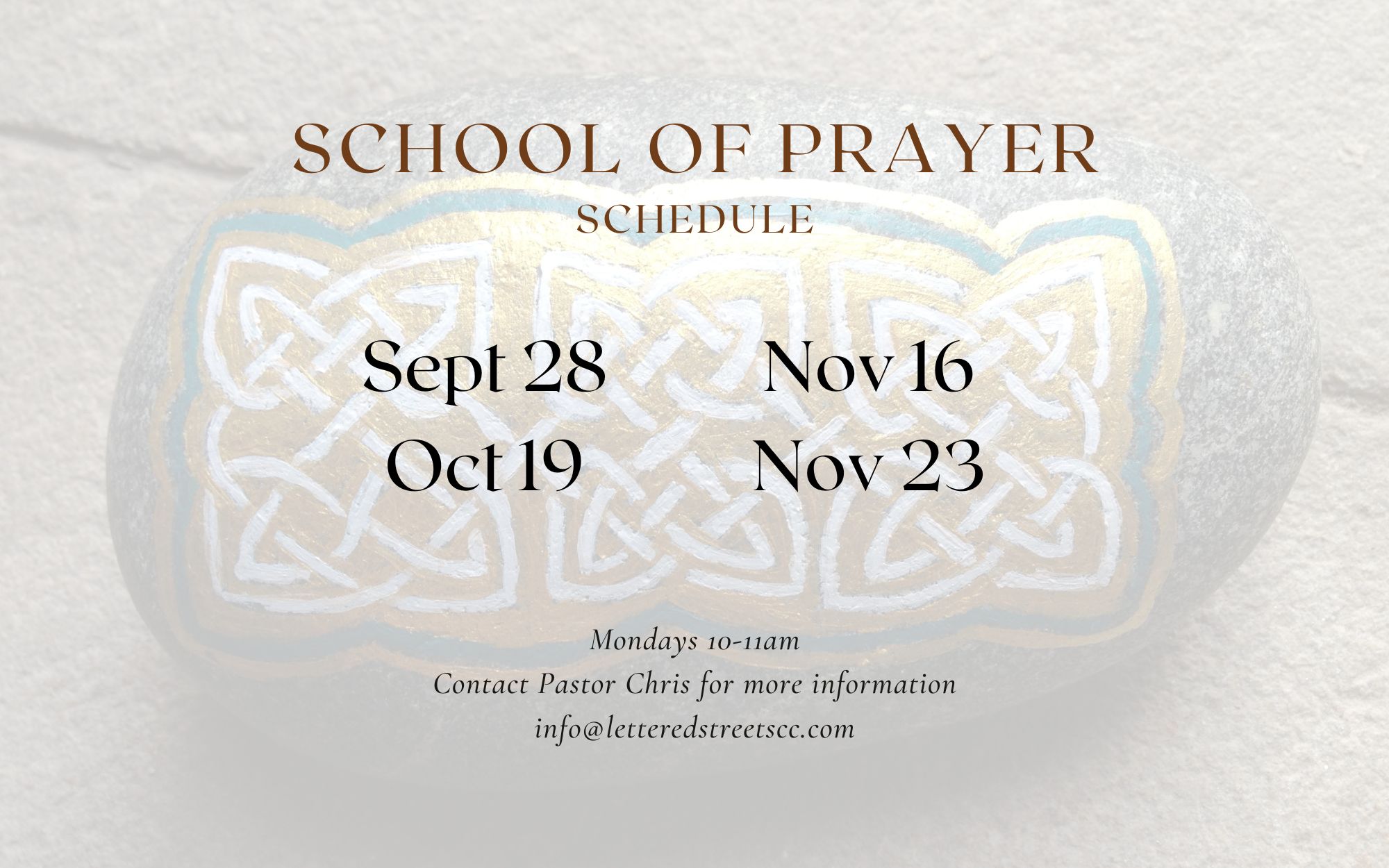 School Of Prayer Fall
