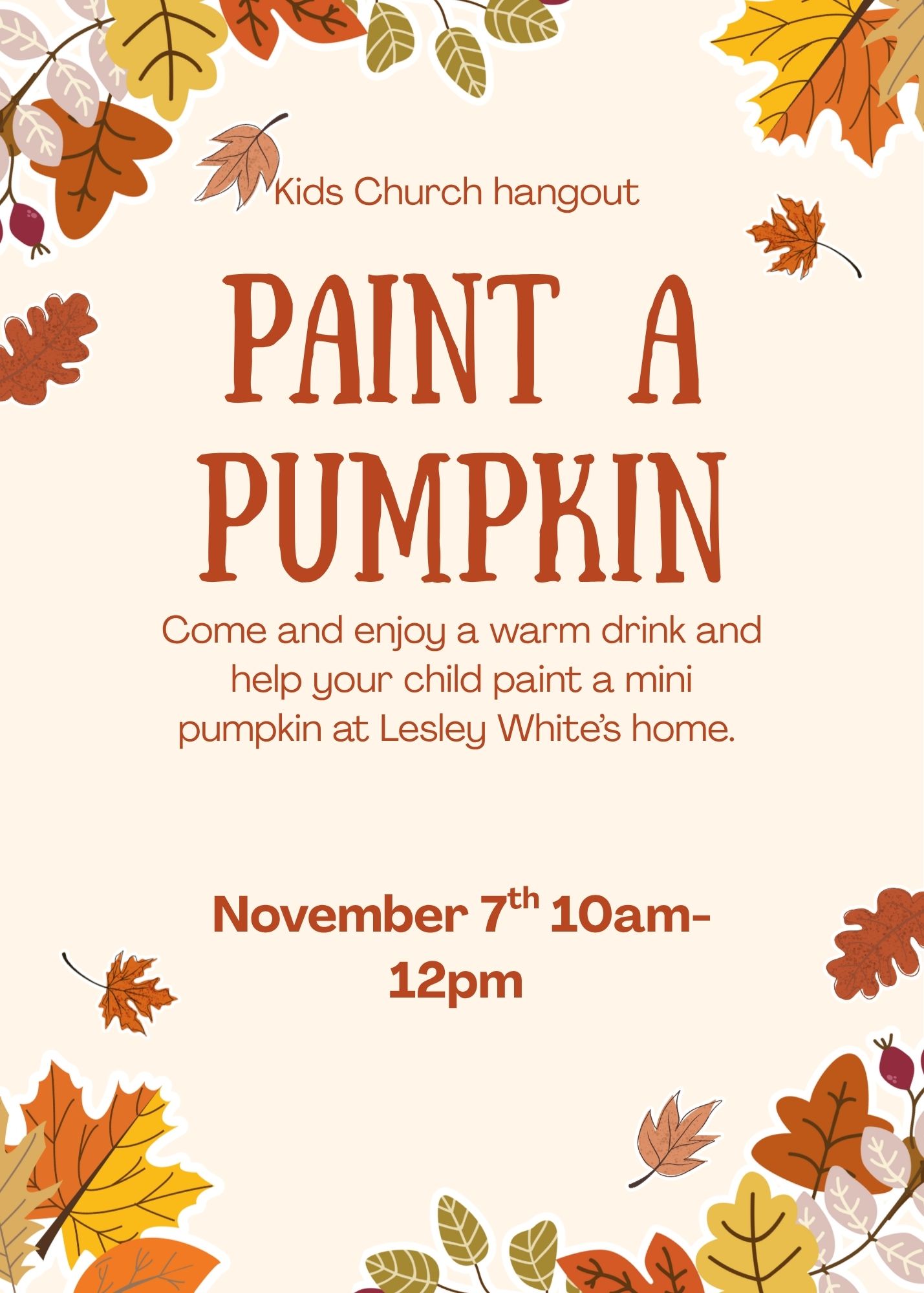 Orange and Brown Illustrated Fall Festival Invitation